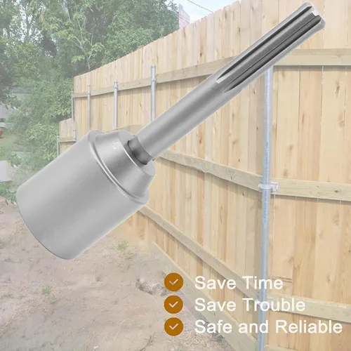 Miniatura 3 de Martillo eléctrico de acero para poste en T, martillo eléctrico para apilar, accesorio Wukeng de 7.9 in de longitud, 5 hoyos para excavadoras