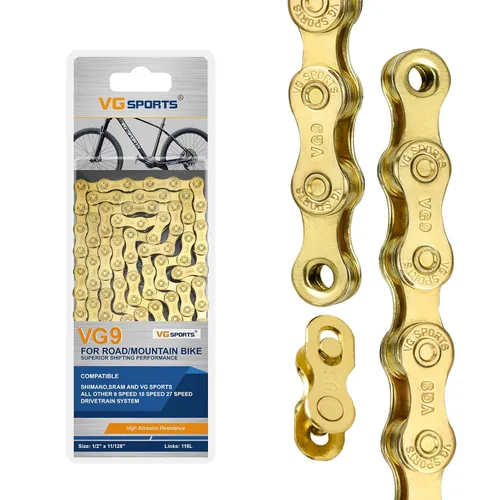 Miniatura 8 de VG SPORTS Cadenas de bicicleta de 6/7/8/9/10/11 velocidades, cadenas de bicicleta ligeras semihuecas/huecas para bicicleta de carretera/MTB/BMX