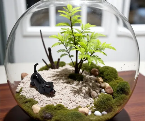 Miniatura 4 de WitnyStore Pequeña figura de perro salchicha olfateando negro de 1½ pulgadas de largo, figuras de cerámica pintadas a mano en miniatura