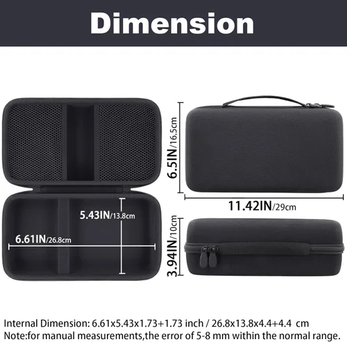 Miniatura 6 de khanka Estuche de almacenamiento para HALO Bolt Ultimate 2.0/HALO Bolt Air +1750 Arrancador de batería portátil para automóvil, solo estuche (negro)
