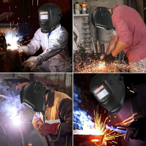 Miniatura 3 de Casco de color verdadero de soldadura con capucha de oscurecimiento automático con rango de sombra ajustable 4/9-13 para máscara de soldador TIG MIG