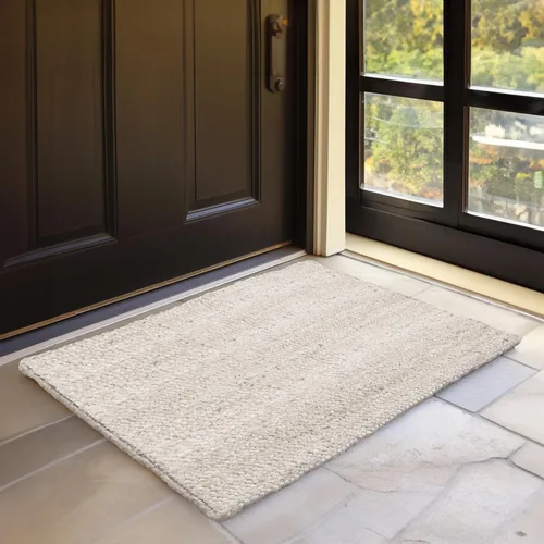 Miniatura 6 de Homemonde - Alfombra de yute, 2'x3', rectangular, decoración bohemia para el hogar, alfombra reversible y trenzada tejida a mano, estilo rústico