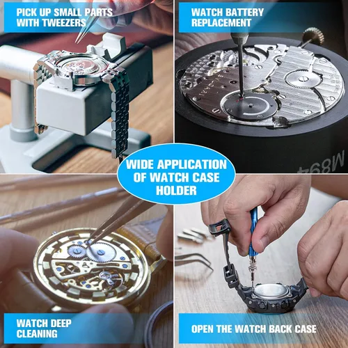 Miniatura 6 de BYNIIUR Watch Repair Kit, Watch Case Opener Spring Bar Tools, Watch Battery Replacement Tool Kit, Watch Band Link Pin Tool Set with Carrying Case