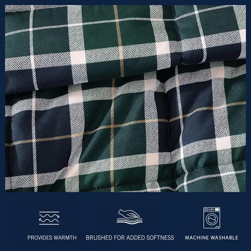 Miniatura 4 de Nautica - Juego de funda de edredón tamaño individual, ropa de cama de microfibra suave reversible con funda a juego, juego de ropa de cama a