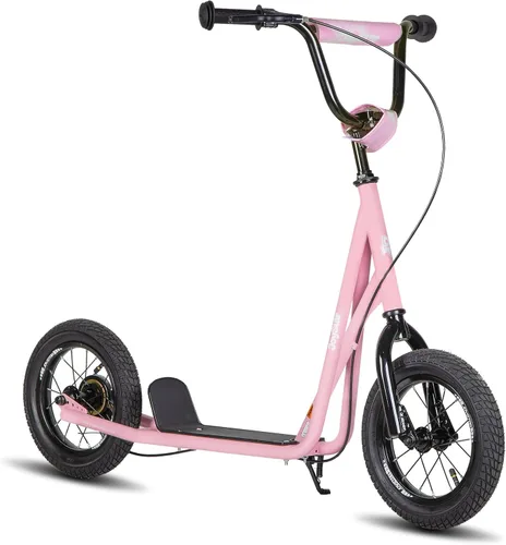 Miniatura 11 de JOYSTAR Patinete para niños de 5 a 9 años de edad, ruedas grandes de 12 pulgadas para niños, adolescentes y adultos, freno trasero y manubrio