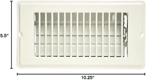 Miniatura 2 de DANCO Registro de piso para casa rodante con caída de 1-5/16 pulgadas, 4 x 8 pulgadas, acero, blanco, 1 paquete (62069)