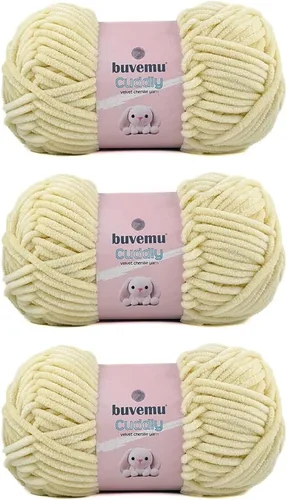 Miniatura 36 de Hilo de felpilla de terciopelo, súper suave y esponjoso, para tejer, hacer manualidades, color amigurumi, duradero para el desprendimiento, 3.53