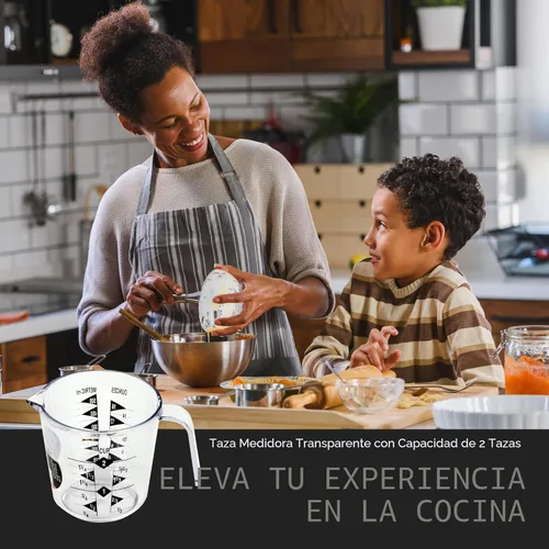 Miniatura 5 de Taza de medición de plástico Chef Craft Select, 2 tazas, transparente