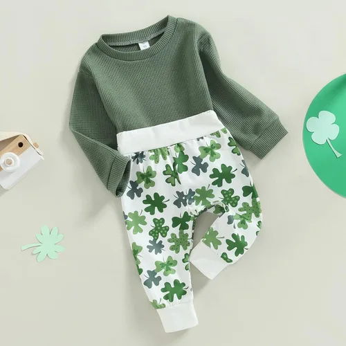 Miniatura 30 de Sasaerucure Infant Toddler Baby Boy Halloween Outfits Long Sleeve Shirts Pumpkin Sweatshirt with Pants 2Pcs Winter Clothes