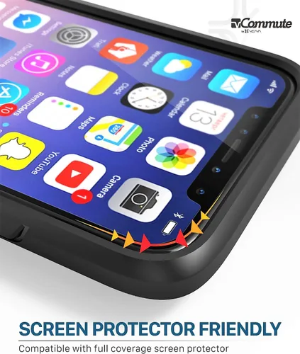 Miniatura 9 de VENA Funda tipo cartera para iPhone Xs/X, [vCommute] [protección contra caídas de grado militar] Funda de cuero con ranura para tarjetas con soporte