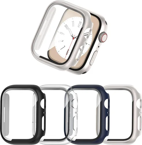 Miniatura 11 de COMMUTER [Paquete de 16] para Apple Watch Series 3/2/1 Protector de pantalla de 1.496 pulgadas, carcasa rígida de policarbonato ultrafino
