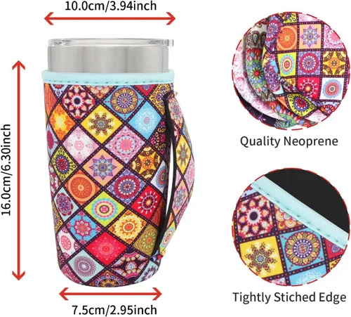 Miniatura 2 de Fundas Aislantes de Neopreno Portavasos con Asa para Vasos Tumbler de 20oz, Funda Reutilizable para Café Helado Para tazas de café de 30oz - 32oz