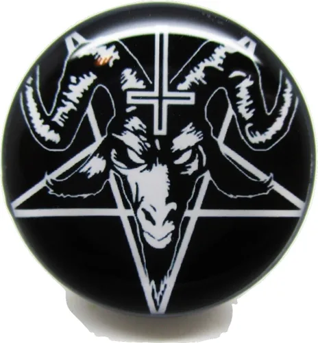 Brand NewPair Baphomet negro con pentagrama y tapones cruzados para los oídos, acrílico atornillado, 10 tamaños, Acrílico