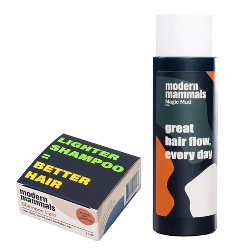 Modern Mammals Champú alternativo para hombre I Sulfate Free CoWash I Mejora el volumen natural del cabello I sin espuma, limpieza, hidratante,