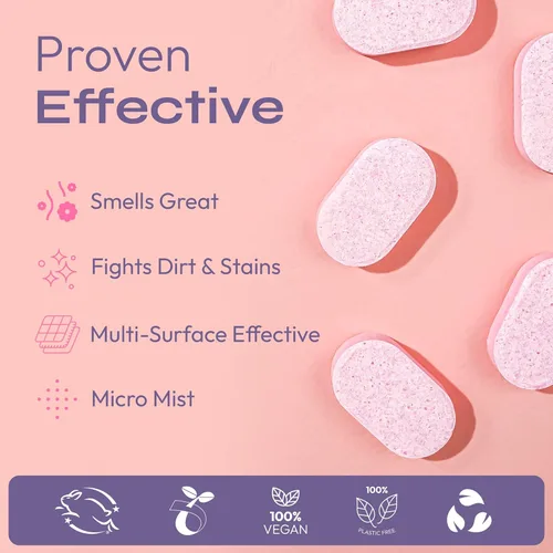 Miniatura 5 de FOMIN Tabletas de repuesto para limpiador de baño (paquete de 6) - Magnolia Grapefruit - Limpiador de tabletas todo en uno para limpieza de baño - 6