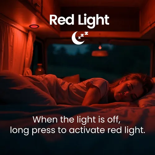 Miniatura 2 de Luces LED de 3 pulgadas de 12 V con interruptor integrado interior bicolor rojo de 12 voltios, luz de disco LED de aluminio completo regulable