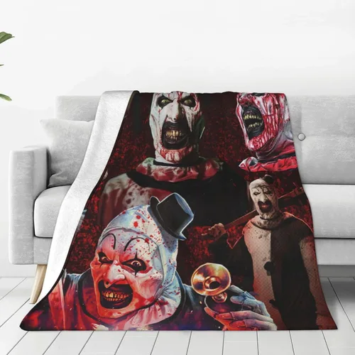 Terrifier - Manta de microforro polar ultrasuave para niños y adultos, para todas las estaciones, para oficina, empresa, hogar, sofá, cama, sofá, 40