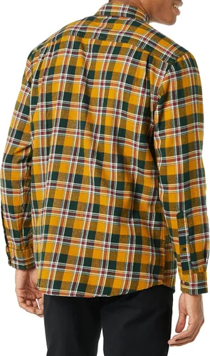 Miniatura 2 de Tienda Essentials - Camisa de franela de manga larga, con ajuste regular y dos bolsillos para hombre