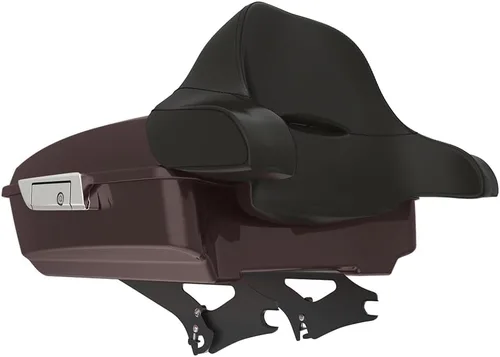 Miniatura 77 de King Tour Pack para Harley Alpine Green, cierre de paquete turístico, portaequipajes superior, soporte de montaje negro, placa de metal para Harley