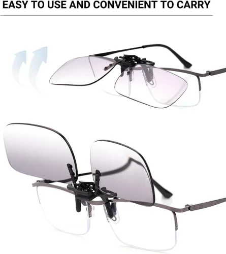 Miniatura 5 de TERAISE Lentes de lectura con clip para lentes, lupas de bloqueo de luz azul, lentes lectores para mujeres y hombres