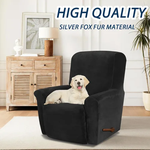 Miniatura 2 de Asnomy Fundas para Silla Reclinable Lazy Boy con Bolsillos, Fundas Elásticas de Terciopelo para Sofá, Fundas de 1 Pieza para Muebles, Protector