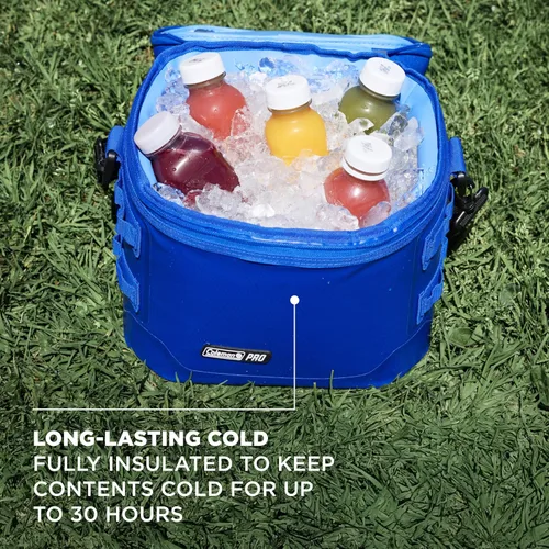 Miniatura 4 de Bolsa de Almuerzo Suave Premium Coleman Pro para 16 Latas, Nevera con Tapa y Cuerpo Completamente Aislados, Mantiene el Frío hasta 30 Horas, Ideal