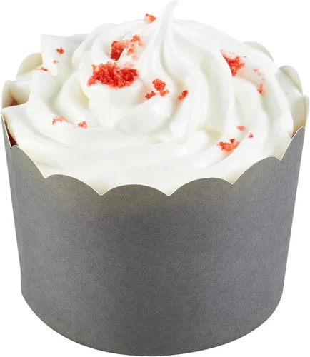 Miniatura 28 de Restaurantware Paquete de 200 moldes de papel para cupcakes de 3.38 onzas, resistentes a la grasa, festoneados para horno, elegantes tazas