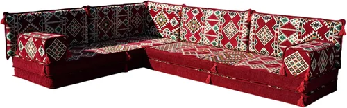Miniatura 30 de arabicsofa Juego de sofás árabes tradicionales en forma de L - Sofás seccionales marroquíes - Asientos Majlis orientales para sala de estar