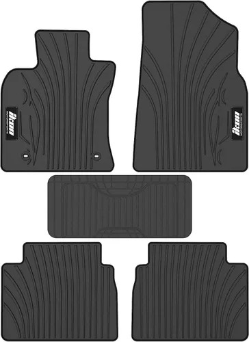 Miniatura 9 de IKON MOTORSPORTS, Alfombrillas compatibles con Toyota Camry 2018-2024, alfombra de nailon negro delantera y trasera, juego de 4 piezas, 2019 2020