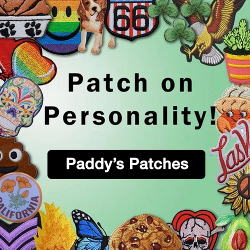 Miniatura 3 de Paddy's Patches Parche para planchar con lentejuelas de mariposa, azul y amarillo de 3.125 x 2.875 pulgadas, parches bordados, insignias de bordado