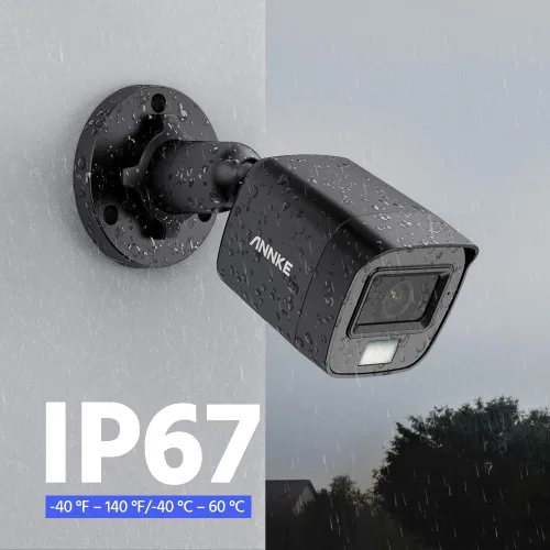 Miniatura 5 de ANNKE Cámara de seguridad 3K para vigilancia doméstica y empresarial, cámara analógica negra con cable con visión nocturna de 100 pies, visión