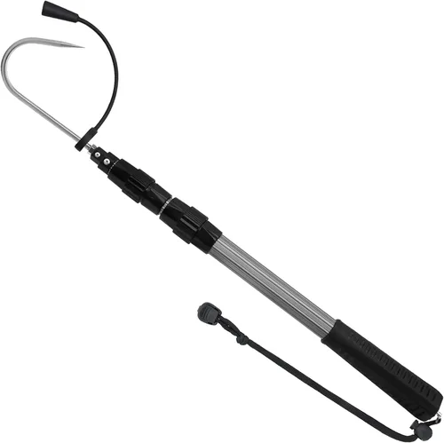 Miniatura 9 de Sanlike - Gaff telescópico para pesca con lanza de acero inoxidable, aparejo de pesca marina, mango suave de aleación de aluminio para herramienta