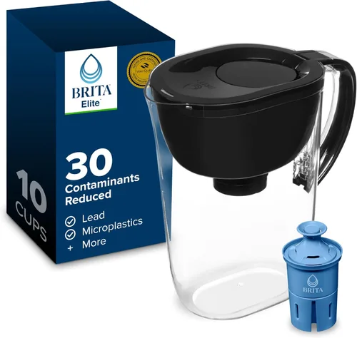 Miniatura 13 de Brita Jarra de agua, filtro Metro Elite, elimina el 99% del plomo, incluye 1 filtro, capacidad para 6 tazas, color blanco