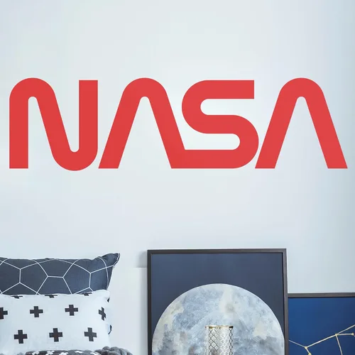 Decoración de pared con logotipo de la NASA para habitación de niños, decoración genial para habitación o dormitorio, regalo perfecto para el
