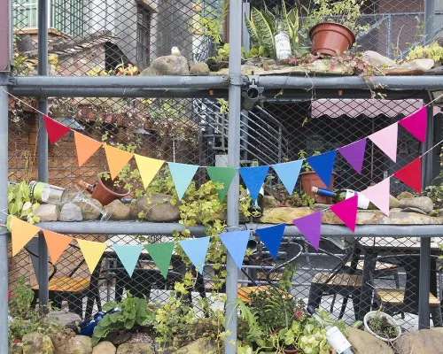 Miniatura 2 de Banderines de tela de fieltro arcoíris, 24 unidades/16.4 pies (paquete de 2) carteles decorativos para fiestas de cumpleaños, baby shower