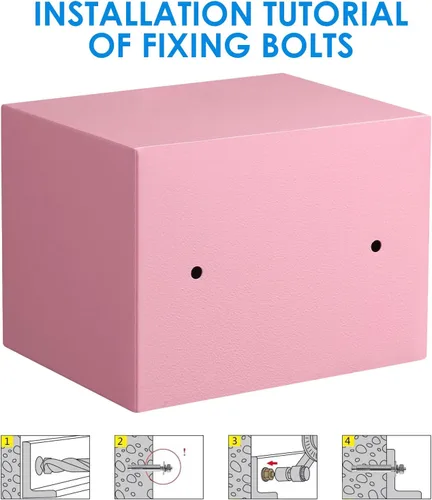 Miniatura 6 de Tenamic - Caja de seguridad de 0.23 pies cúbicos, caja de seguridad digital electrónica con teclado, caja fuerte de aleación sólida para oficina