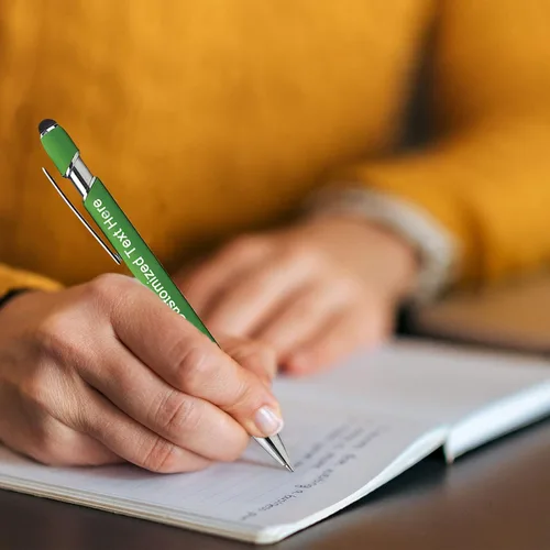Miniatura 6 de EAQ Bolígrafos personalizados grabados personalizados con punta de lápiz capacitivo, bolígrafos con nombre de texto y mensaje para aniversarios