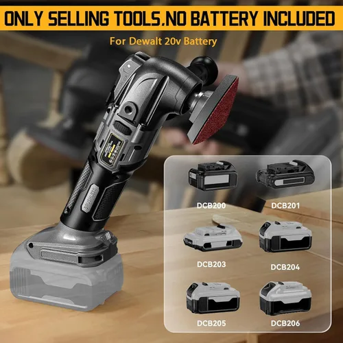 Miniatura 3 de Cerycose Herramienta oscilante inalámbrica compatible con batería Dewalt de 20 V, 21000 OPM Max sin escobillas con mango auxiliar, multiherramienta