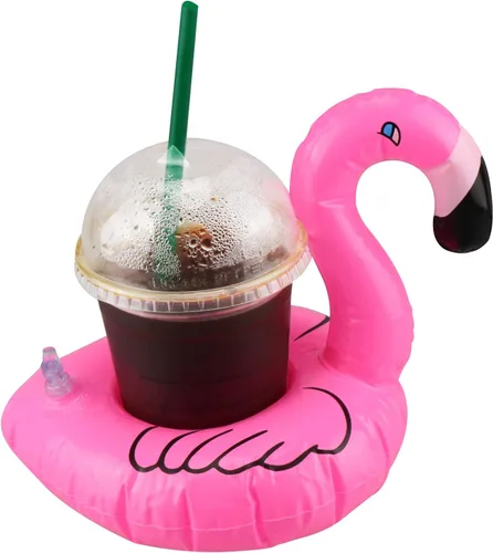 Miniatura 2 de Soportes de bebidas flotantes para piscina, inflables para bebidas, posavasos con mini bomba de aire 12 Paquete-2