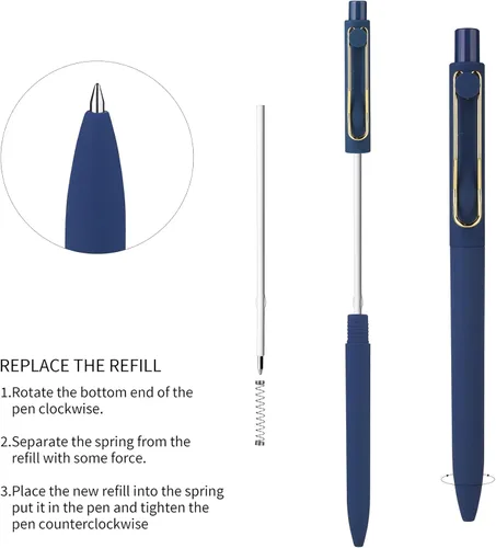 Miniatura 4 de WY WENYUAN Bolígrafos de Punto Fino de Escritura Suave, Bonitos Bolígrafos para Diarios, Hermosos Bolígrafos para Maestros, Tinta Negra de 1.0 Mm