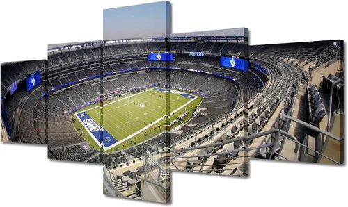 5 piezas de decoración de pared de Nueva York del estadio MetLife, 5 piezas, arte de pared en lienzo, cuadros para decoración del hogar, pinturas de