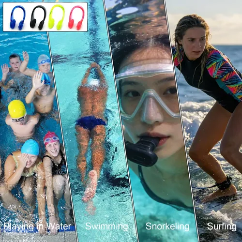 Miniatura 6 de Zooshine Clips de nariz de silicona impermeables para natación, tapones para la nariz de piscina para adultos con caja empaquetada, juego de 4