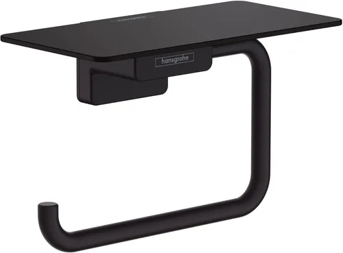 hansgrohe AddStoris 41772670 - Soporte para papel higiénico con estante en color negro mate