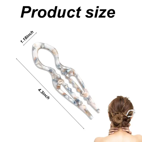 Miniatura 3 de Horquilla francesa para mujer, horquilla Prestiges para cabello fino y grueso, horquilla Prestiges para mujer, accesorios decorativos, paquete de 4