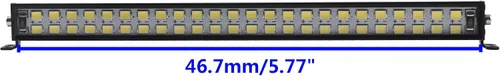 Miniatura 7 de Barra de luz RC para techo, lámpara LED de carrocería, doble luz de techo compatible con Traxxas Slash Rustler Trx4 Axial SCX10 Tamiya Wraith D90