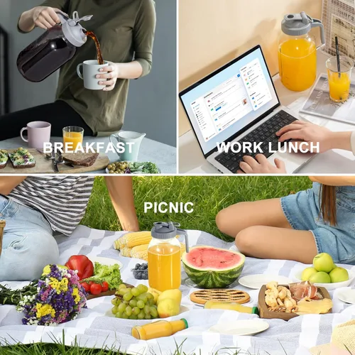 Miniatura 7 de Mason Jar Tapa abatible con asa, sello hermético y a prueba de fugas, boca ancha, paquete de 5