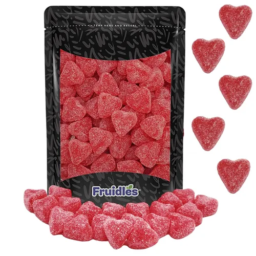 Miniatura 4 de Fruidles Gelatina de corazones de cereza de San Valentín, 1 libra, delicioso caramelo de gomita, aperitivos divertidos y festivos, recuerdo de fiesta