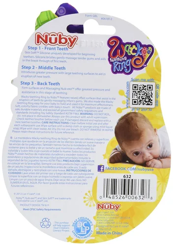 Miniatura 2 de Nuby Wacky - Anillo de dentición, multicolor