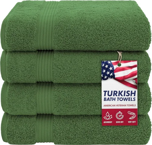Miniatura 48 de Toalla American Veteran, Juego de Toallas de Mano para Baño de 4, 100% Conjunto de Toallas de Mano Turcas de Algodón, Toallas de Mano Suave