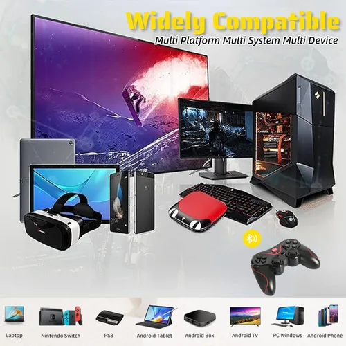 Miniatura 4 de Yoidesu X3 Gaming Controller for Android for IOS Mobile Phone TV Computer CP VR, Dual Vibration Wired BT Game Remote Gamepad Joystick with Built in